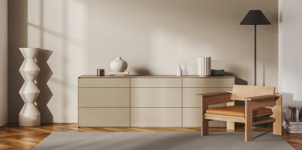 地板怎麼配櫃子、牆面才不亂？設計師教你搭出一致性空間